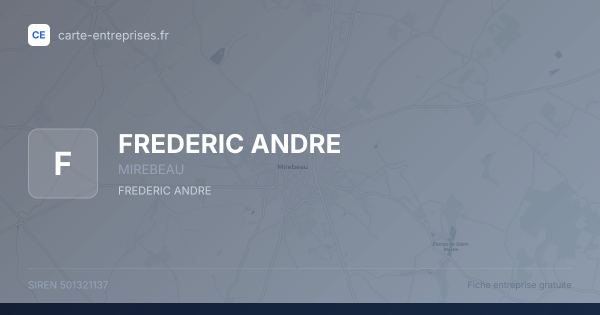 FREDERIC ANDRE — 501321137 — fiche entreprise