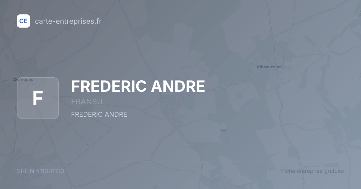 FREDERIC ANDRE — 511001133 — fiche entreprise