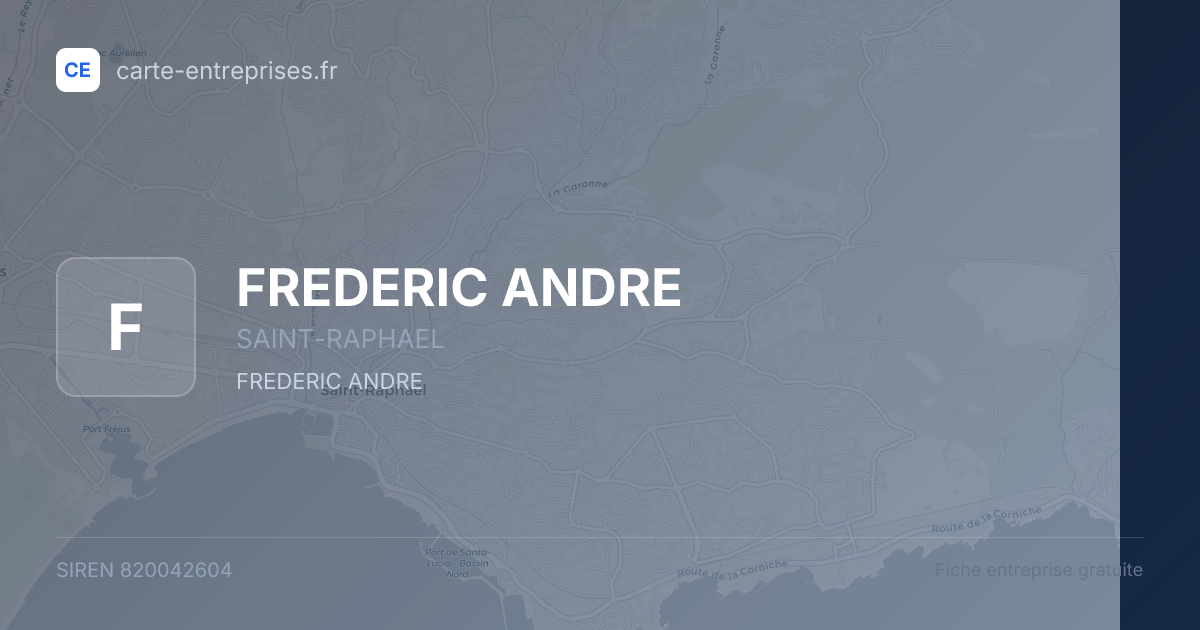 FREDERIC ANDRE — 820042604 — fiche entreprise