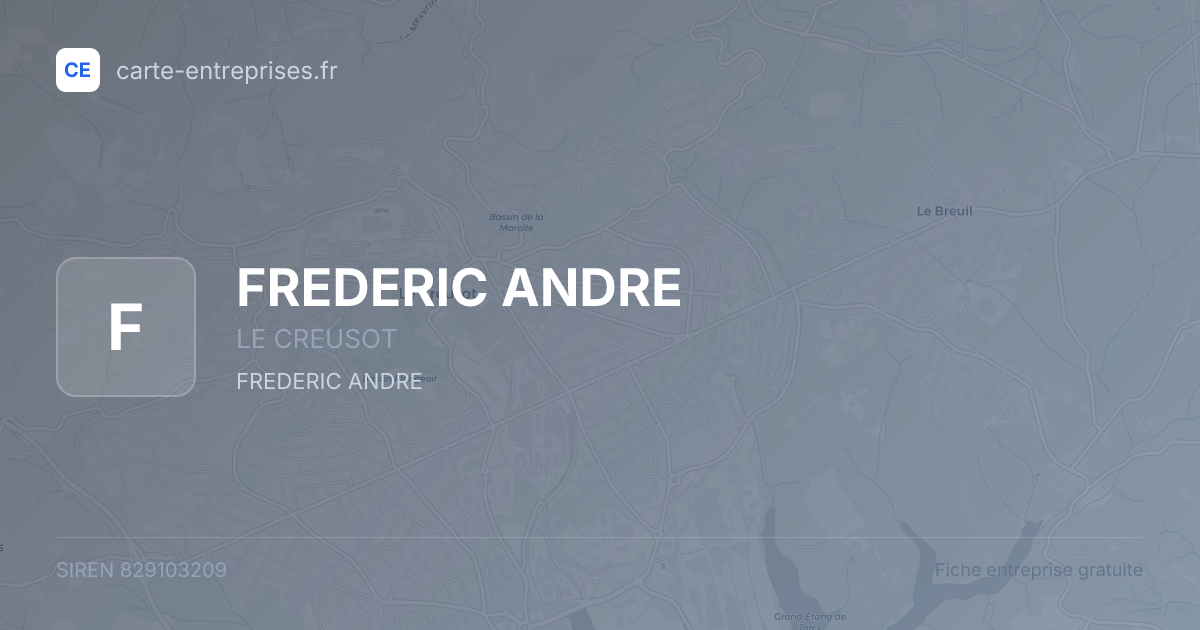 FREDERIC ANDRE — 829103209 — fiche entreprise