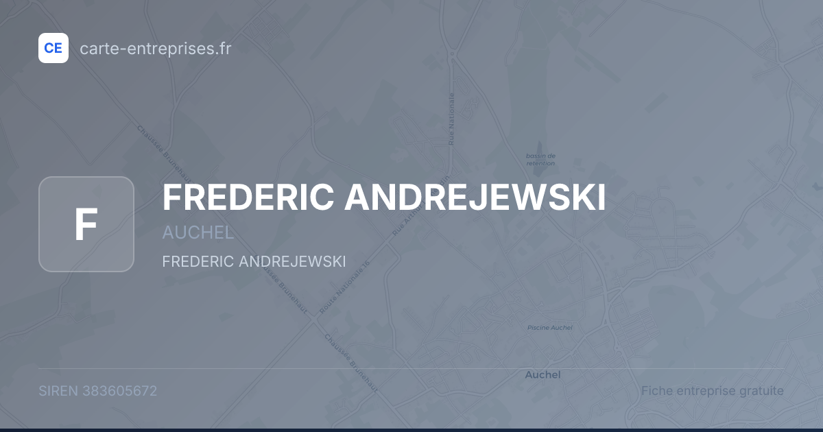 FREDERIC ANDREJEWSKI — 383605672 — fiche entreprise