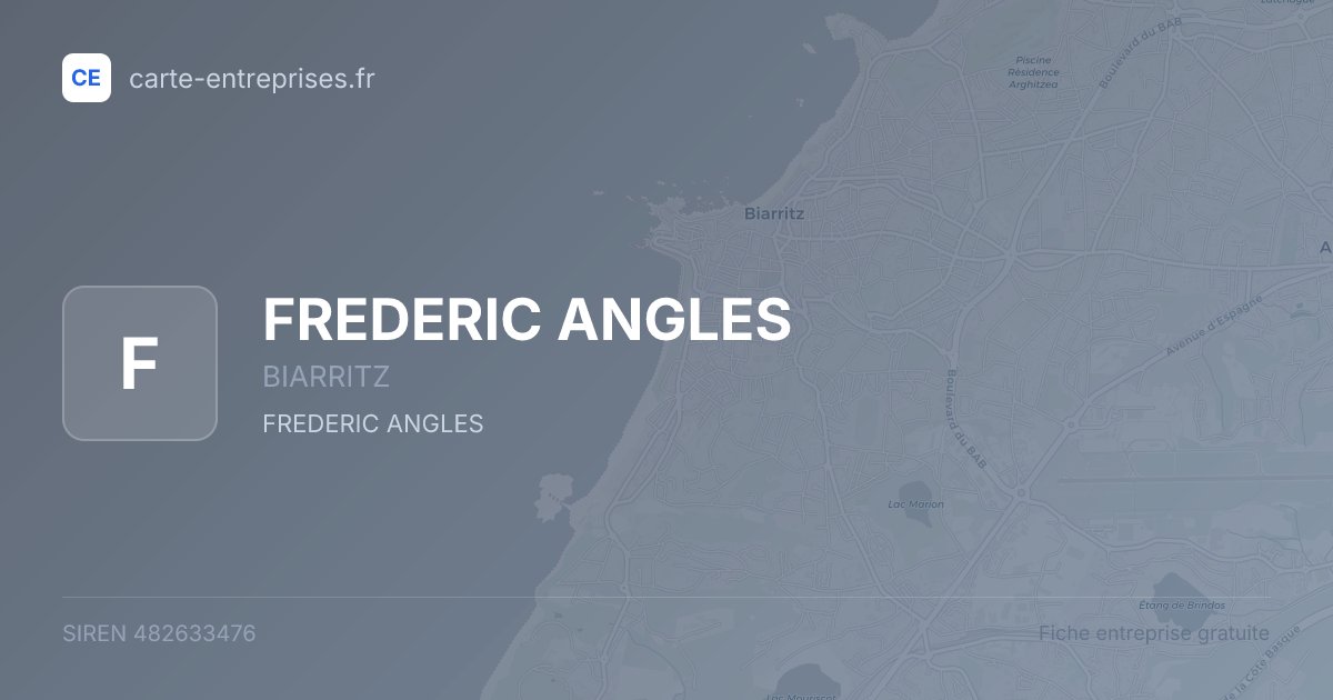 FREDERIC ANGLES — 482633476 — fiche entreprise