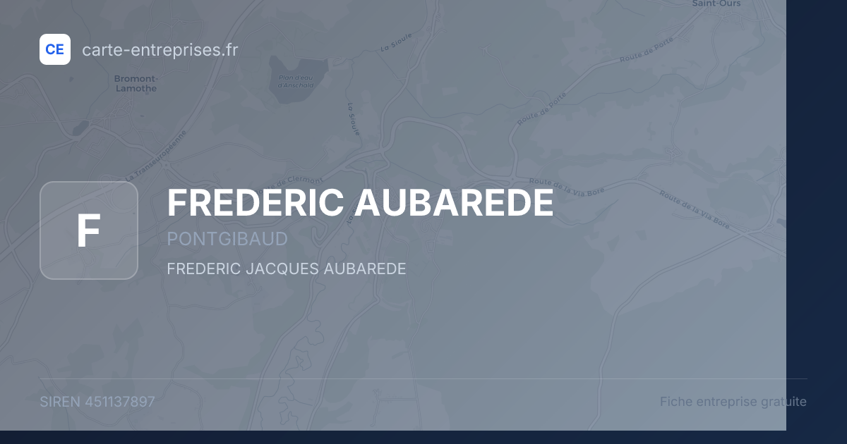 FREDERIC AUBAREDE — 451137897 — fiche entreprise