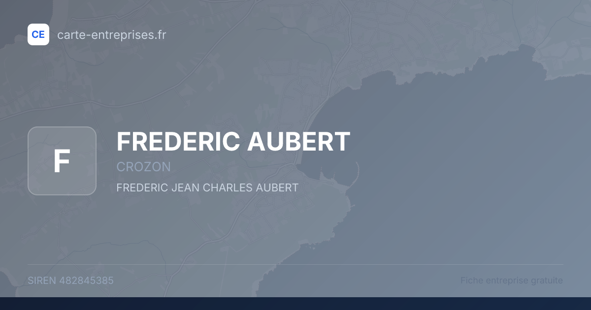 FREDERIC AUBERT — 482845385 — fiche entreprise