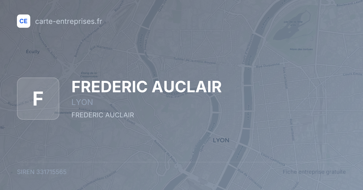 FREDERIC AUCLAIR — 331715565 — fiche entreprise