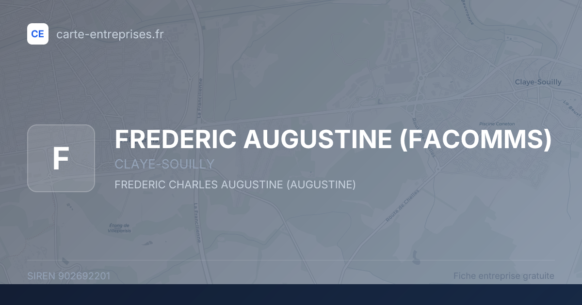FREDERIC AUGUSTINE (FACOMMS) — 902692201 — fiche entreprise