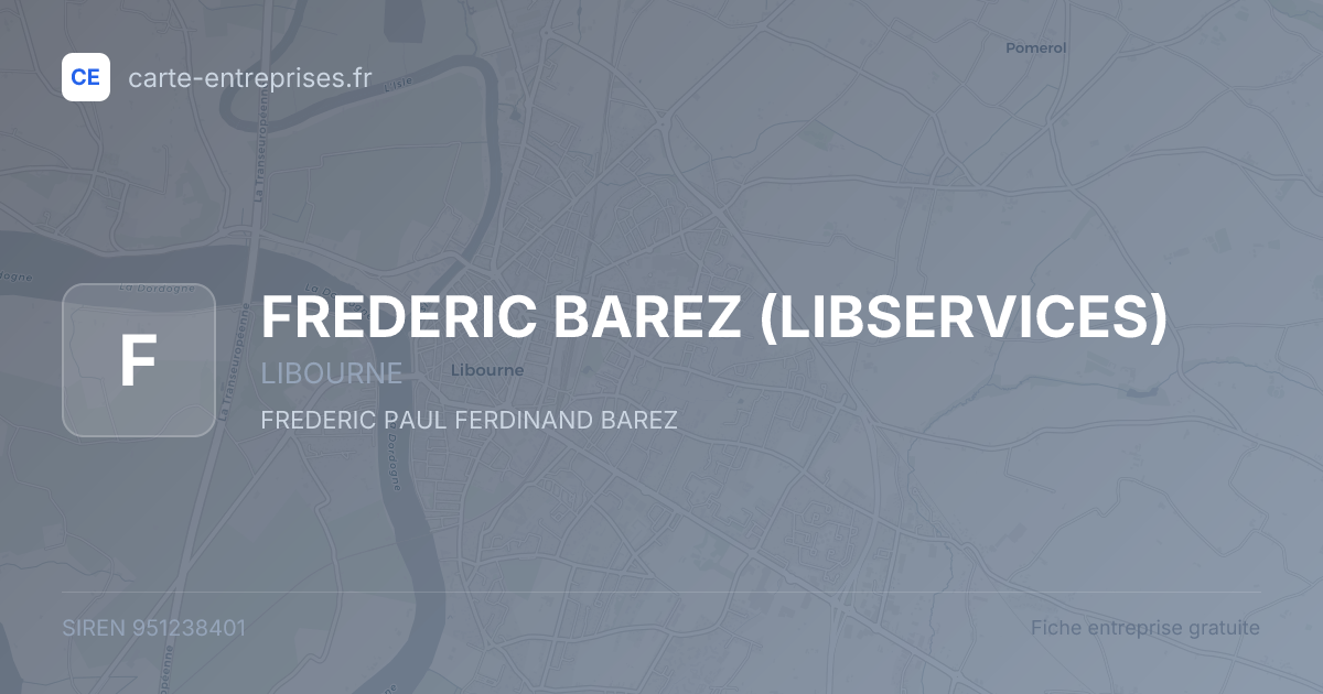 FREDERIC BAREZ (LIBSERVICES) — 951238401 — fiche entreprise