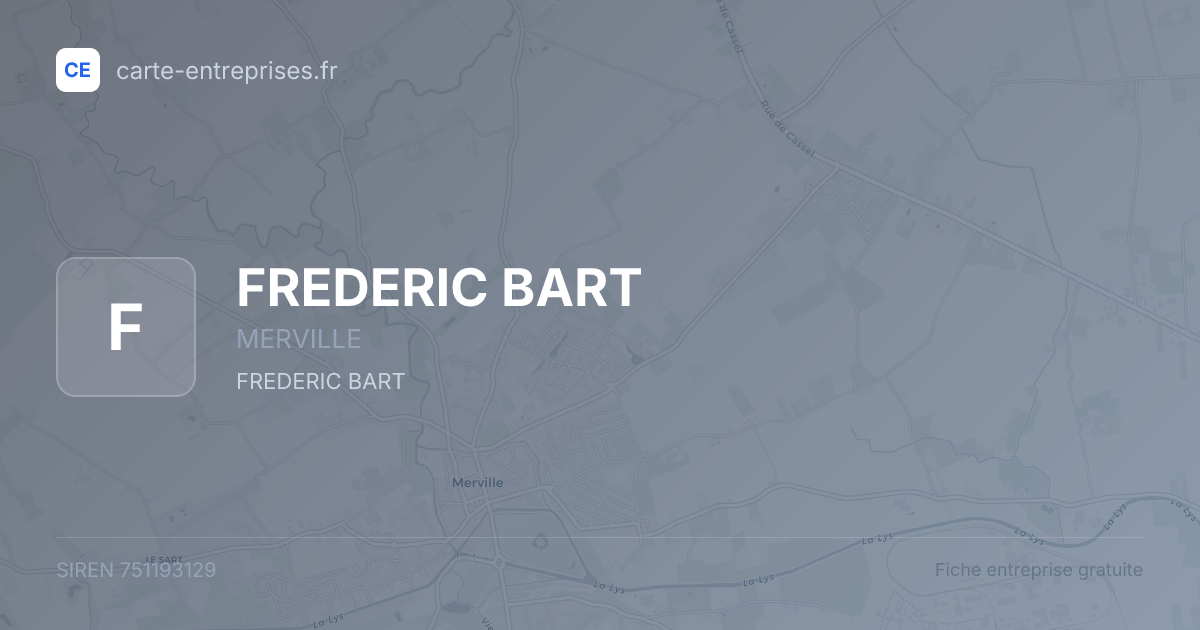FREDERIC BART — 751193129 — fiche entreprise
