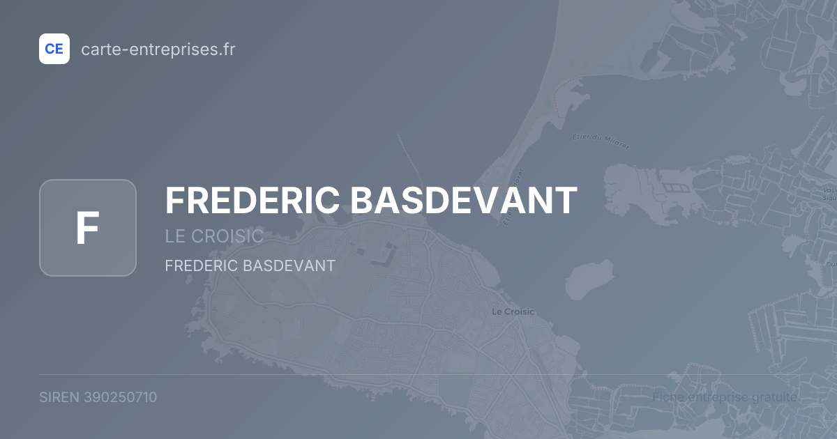 FREDERIC BASDEVANT — 390250710 — fiche entreprise