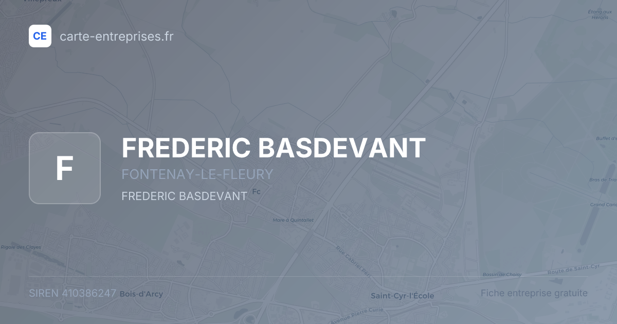 FREDERIC BASDEVANT — 410386247 — fiche entreprise