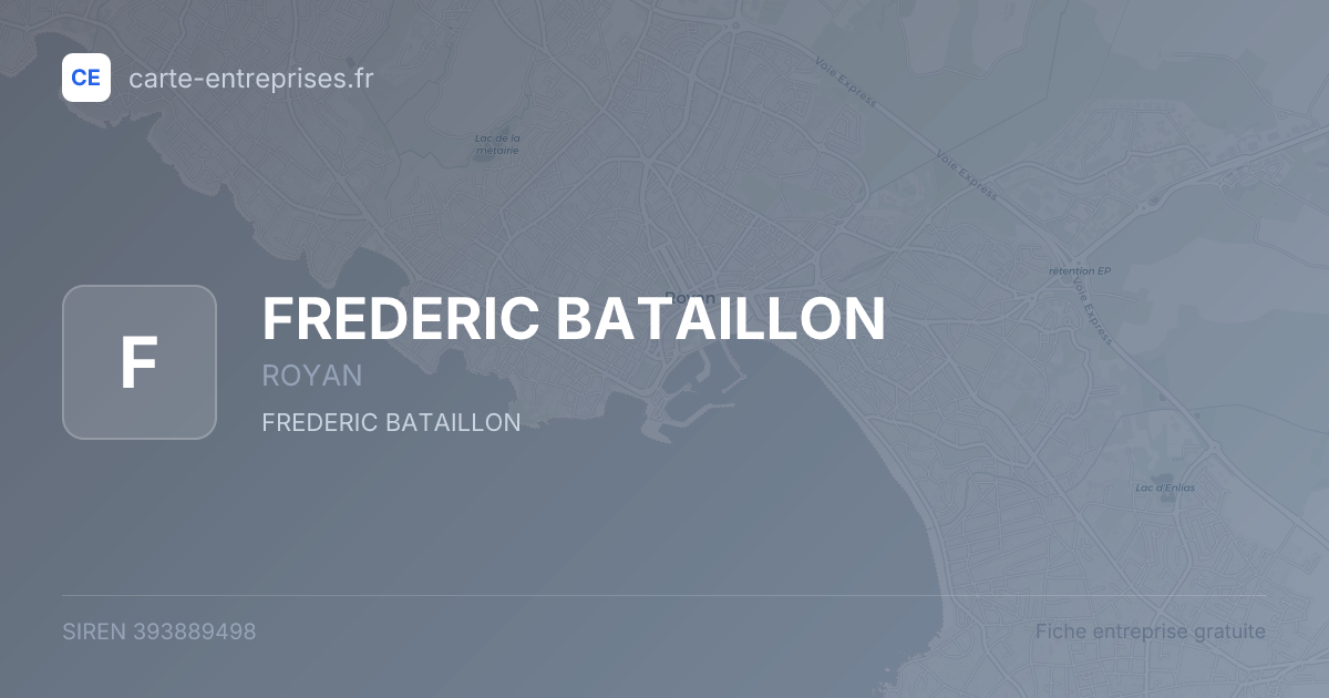 FREDERIC BATAILLON — 393889498 — fiche entreprise