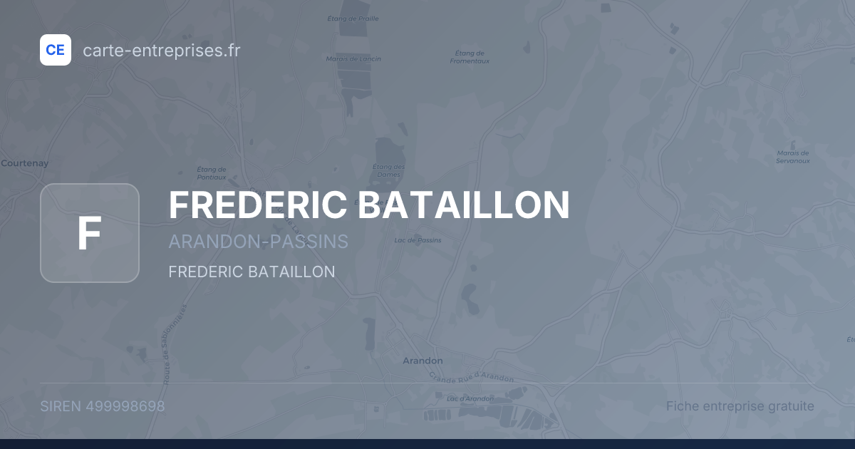 FREDERIC BATAILLON — 499998698 — fiche entreprise