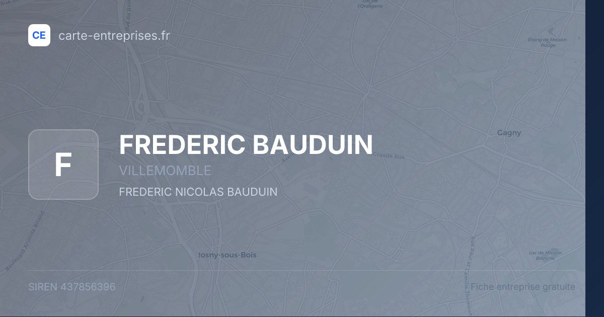FREDERIC BAUDUIN — 437856396 — fiche entreprise