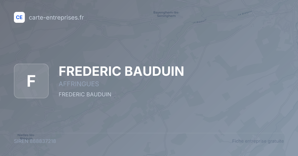 FREDERIC BAUDUIN — 888837218 — fiche entreprise