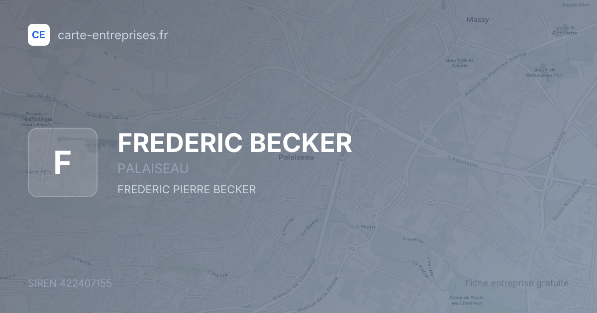 FREDERIC BECKER — 422407155 — fiche entreprise
