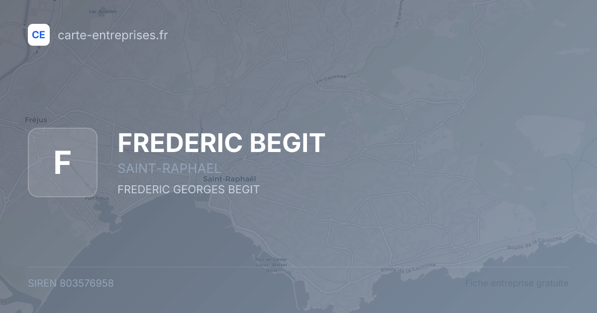 FREDERIC BEGIT — 803576958 — fiche entreprise