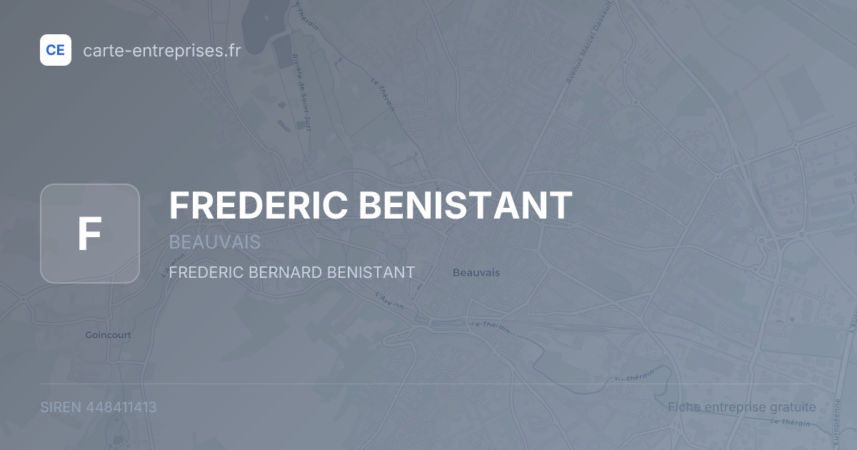 FREDERIC BENISTANT — 448411413 — fiche entreprise
