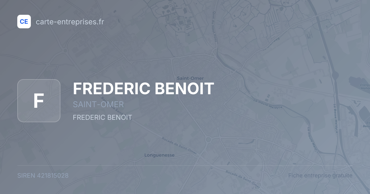 FREDERIC BENOIT — 421815028 — fiche entreprise