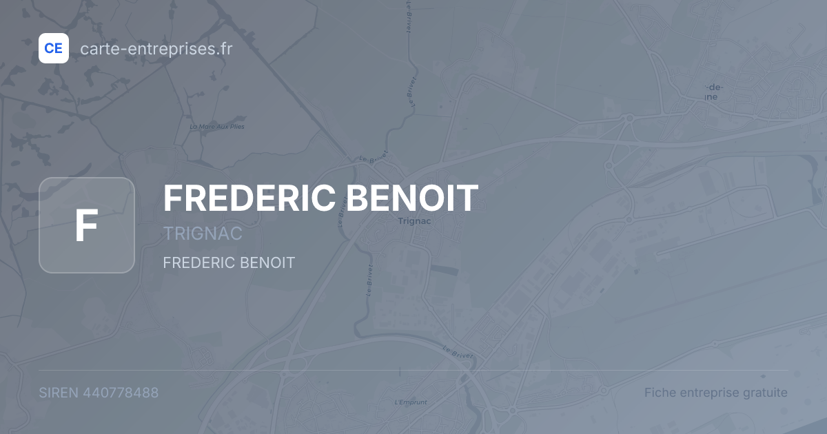 FREDERIC BENOIT — 440778488 — fiche entreprise