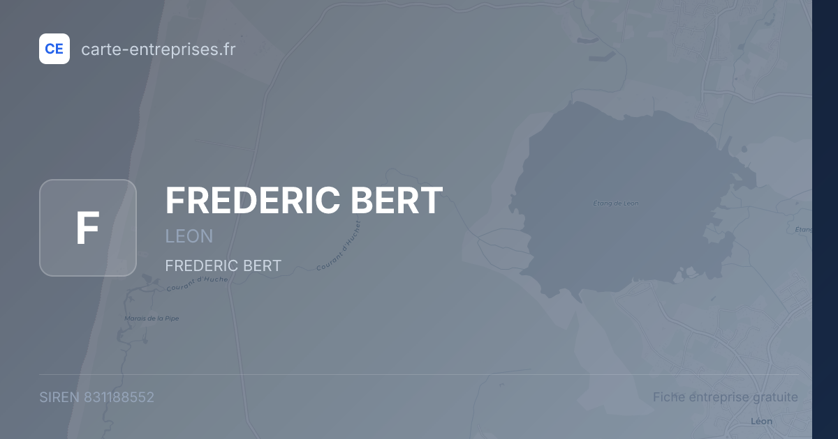FREDERIC BERT — 831188552 — fiche entreprise