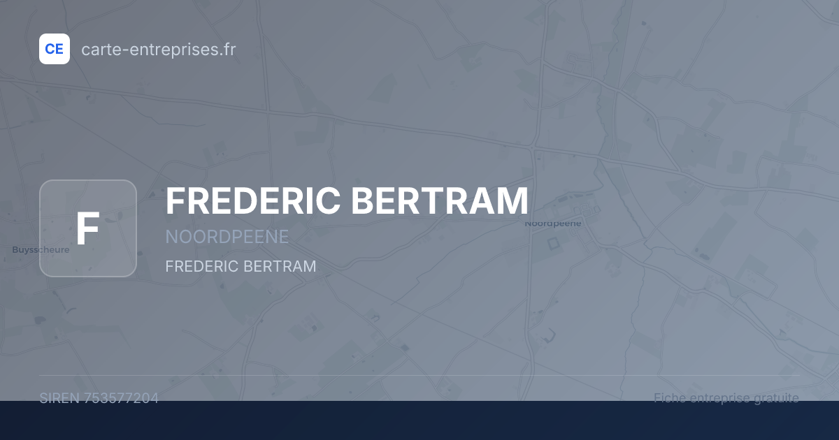 FREDERIC BERTRAM — 753577204 — fiche entreprise