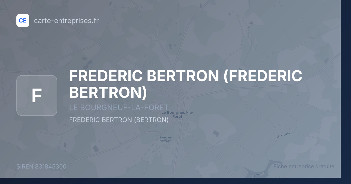 FREDERIC BERTRON — 831845300 — fiche entreprise