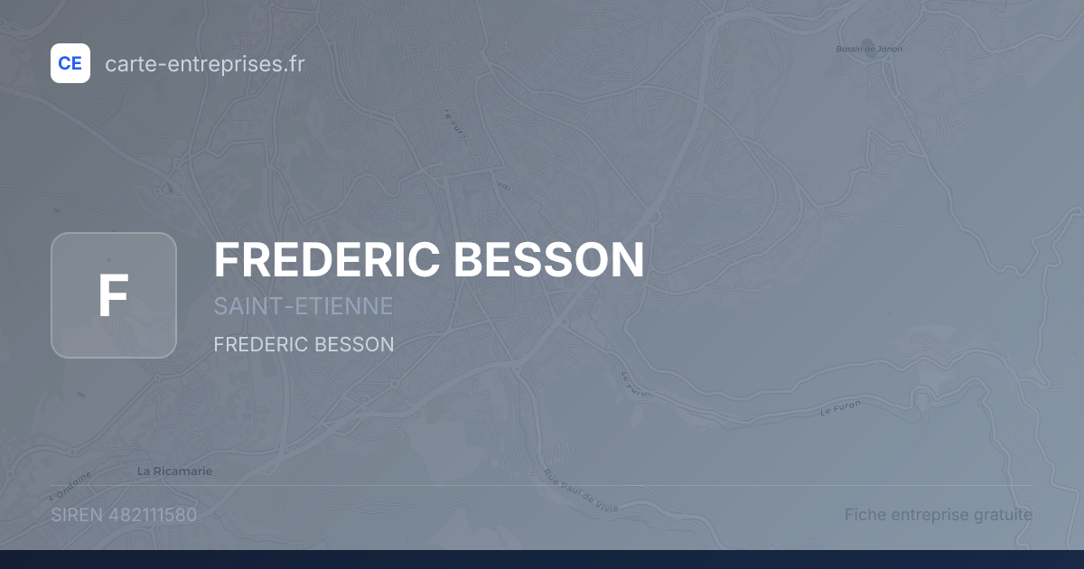 FREDERIC BESSON — 482111580 — fiche entreprise