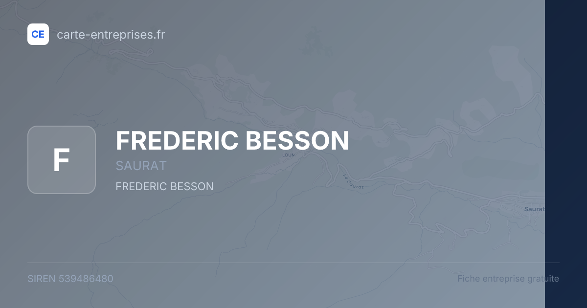 FREDERIC BESSON — 539486480 — fiche entreprise