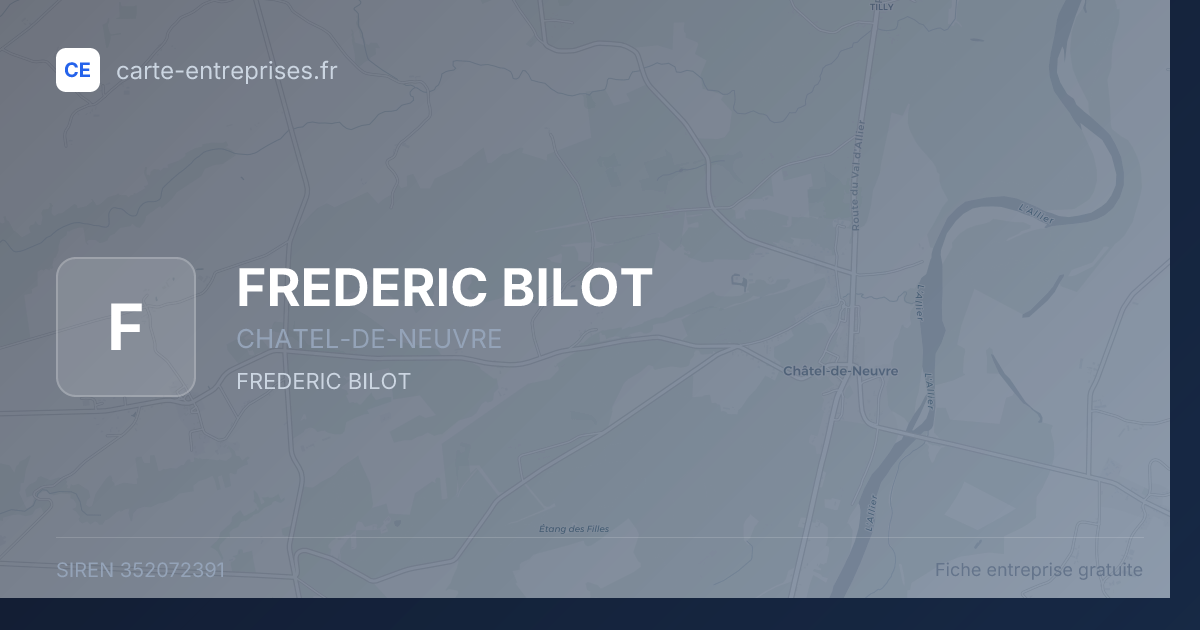 FREDERIC BILOT — 352072391 — fiche entreprise