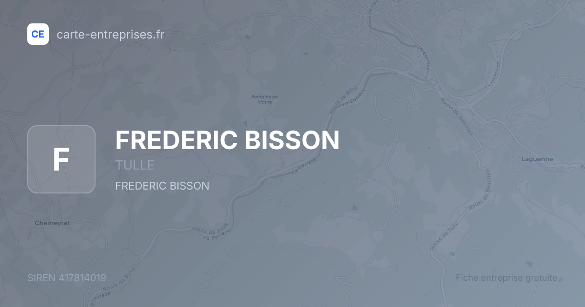 FREDERIC BISSON — 417814019 — fiche entreprise
