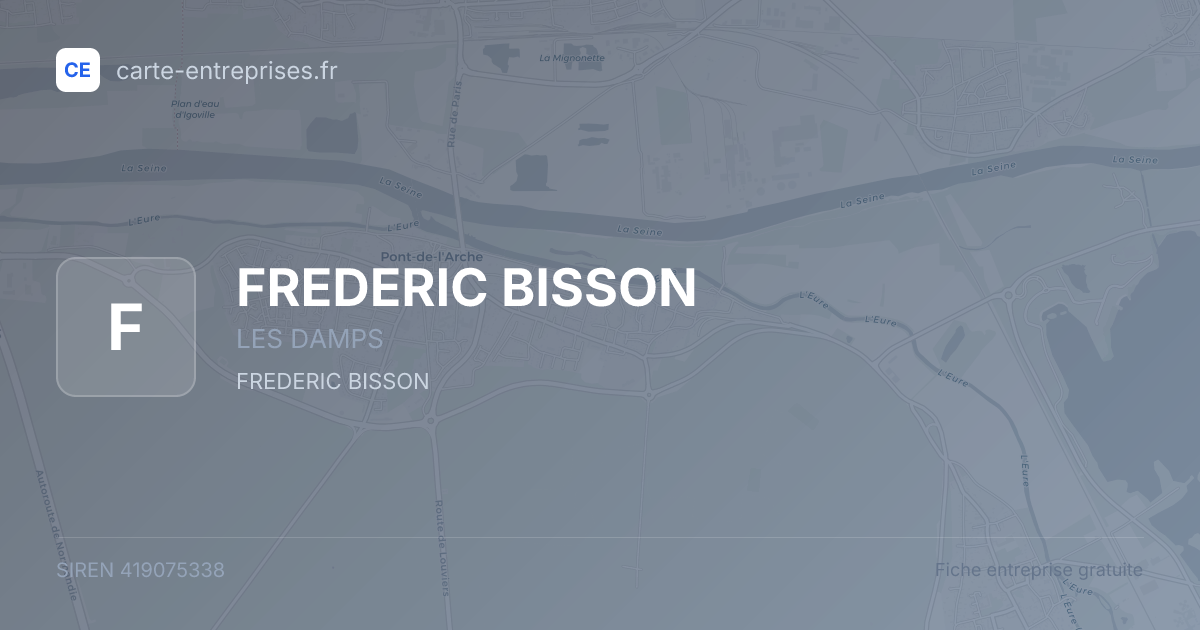 FREDERIC BISSON — 419075338 — fiche entreprise