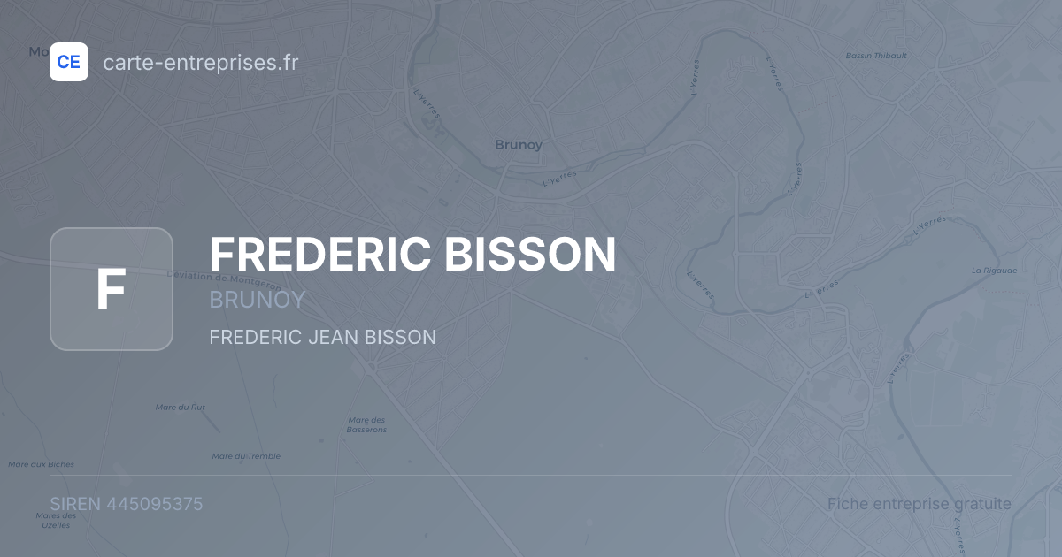 FREDERIC BISSON — 445095375 — fiche entreprise