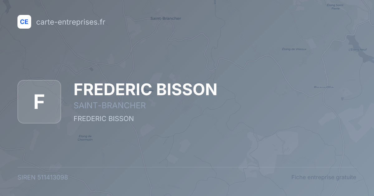 FREDERIC BISSON — 511413098 — fiche entreprise