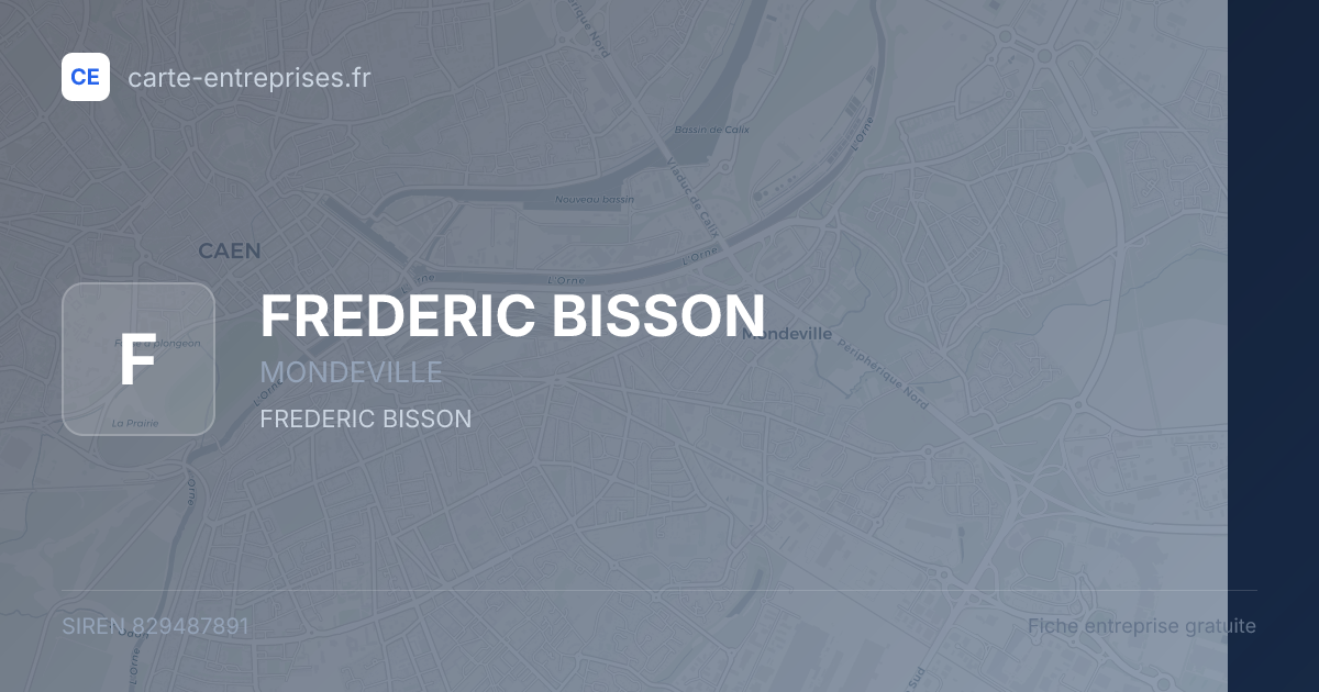 FREDERIC BISSON — 829487891 — fiche entreprise