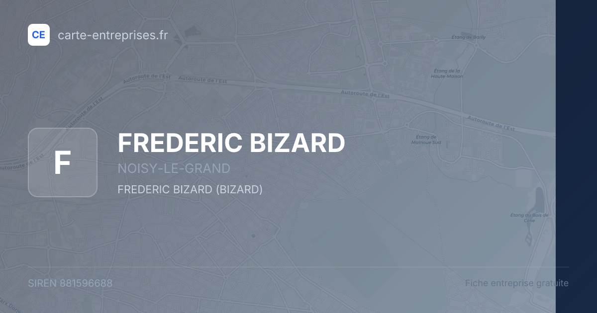 FREDERIC BIZARD — 881596688 — fiche entreprise