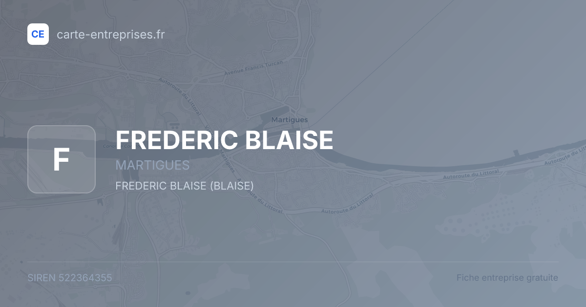 FREDERIC BLAISE — 522364355 — fiche entreprise