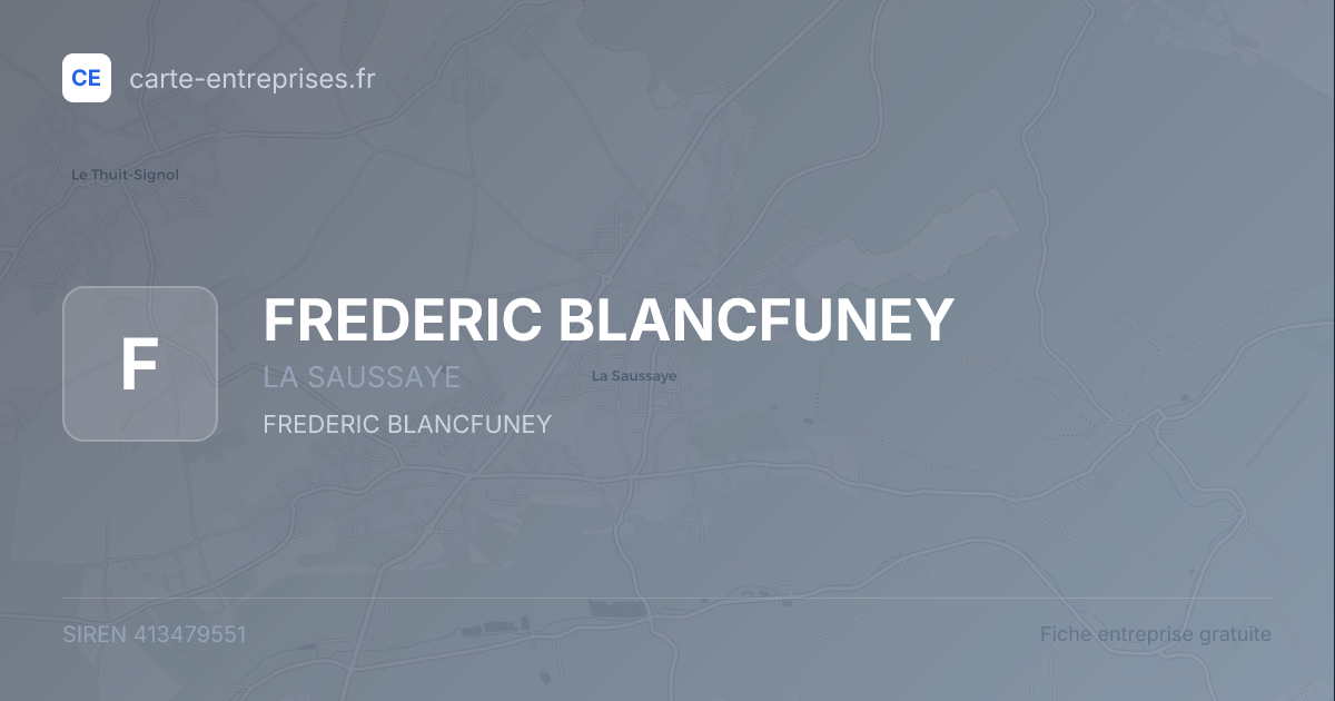 FREDERIC BLANCFUNEY — 413479551 — fiche entreprise
