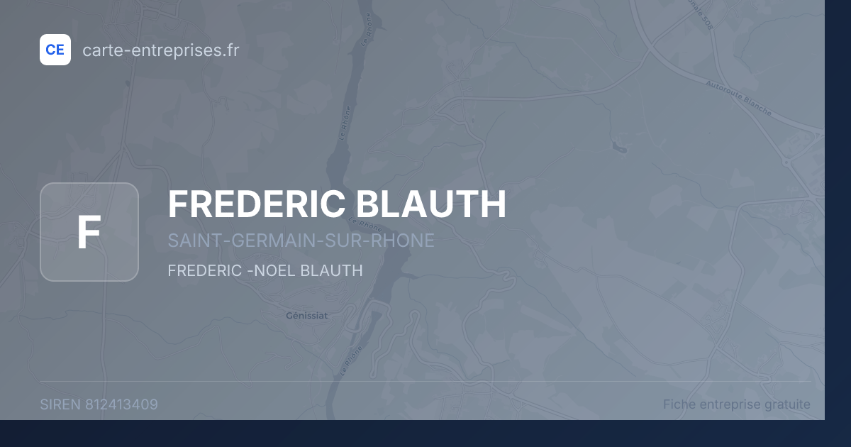 FREDERIC BLAUTH — 812413409 — fiche entreprise
