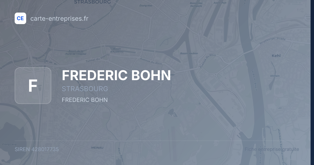 FREDERIC BOHN — 428017735 — fiche entreprise