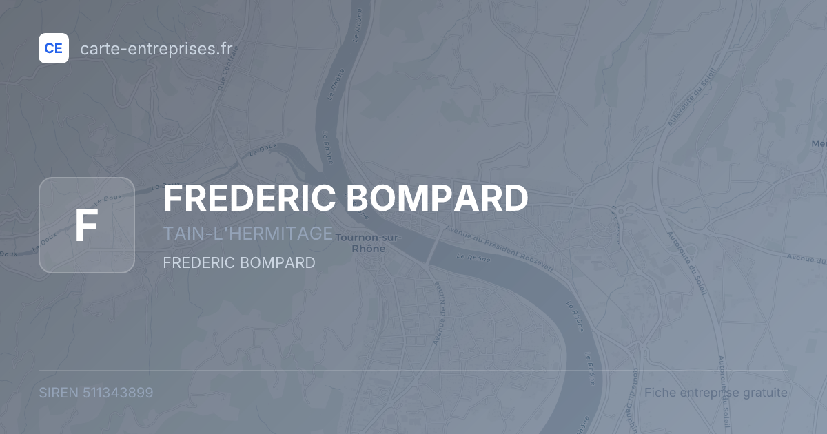 FREDERIC BOMPARD — 511343899 — fiche entreprise