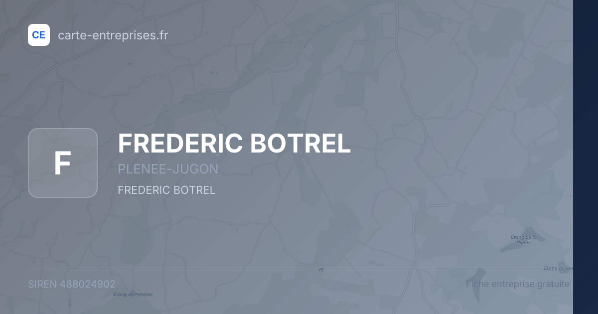 FREDERIC BOTREL — 488024902 — fiche entreprise