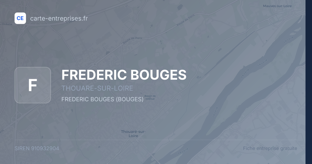 FREDERIC BOUGES — 910932904 — fiche entreprise