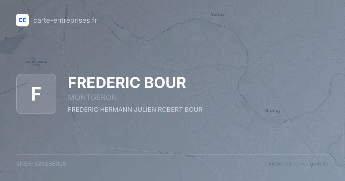 FREDERIC BOUR — 528286008 — fiche entreprise