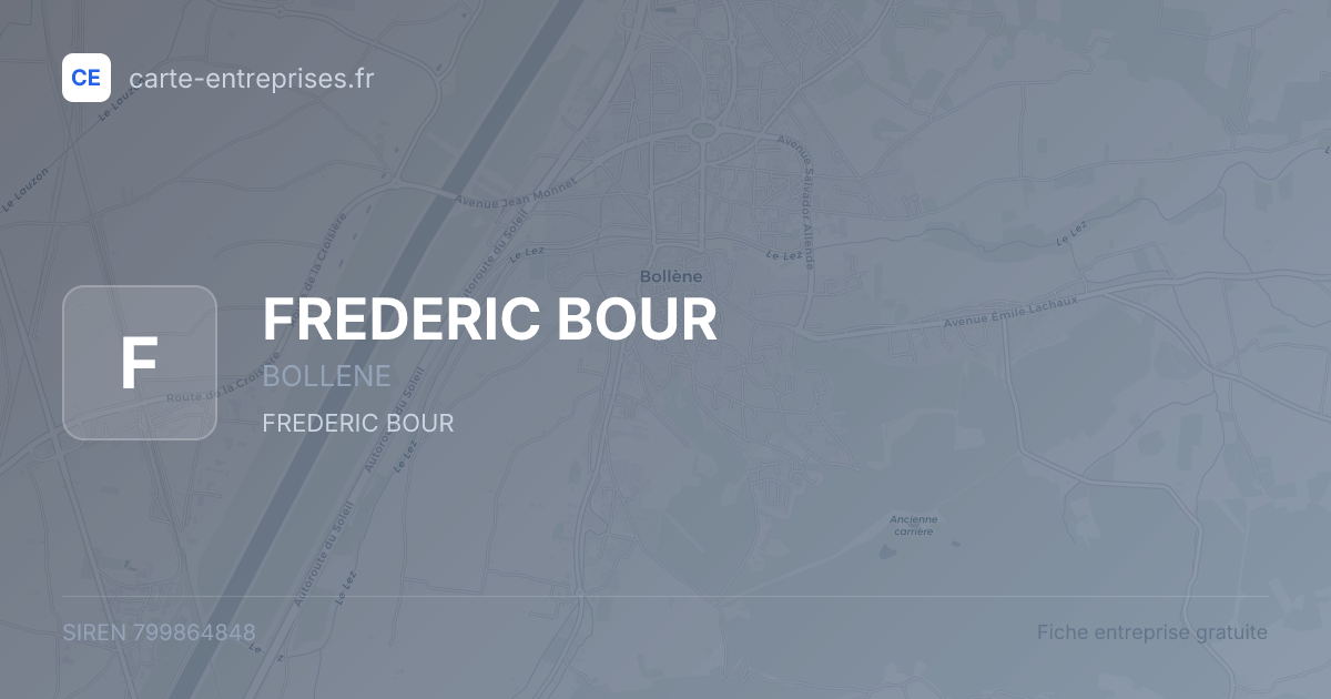 FREDERIC BOUR — 799864848 — fiche entreprise