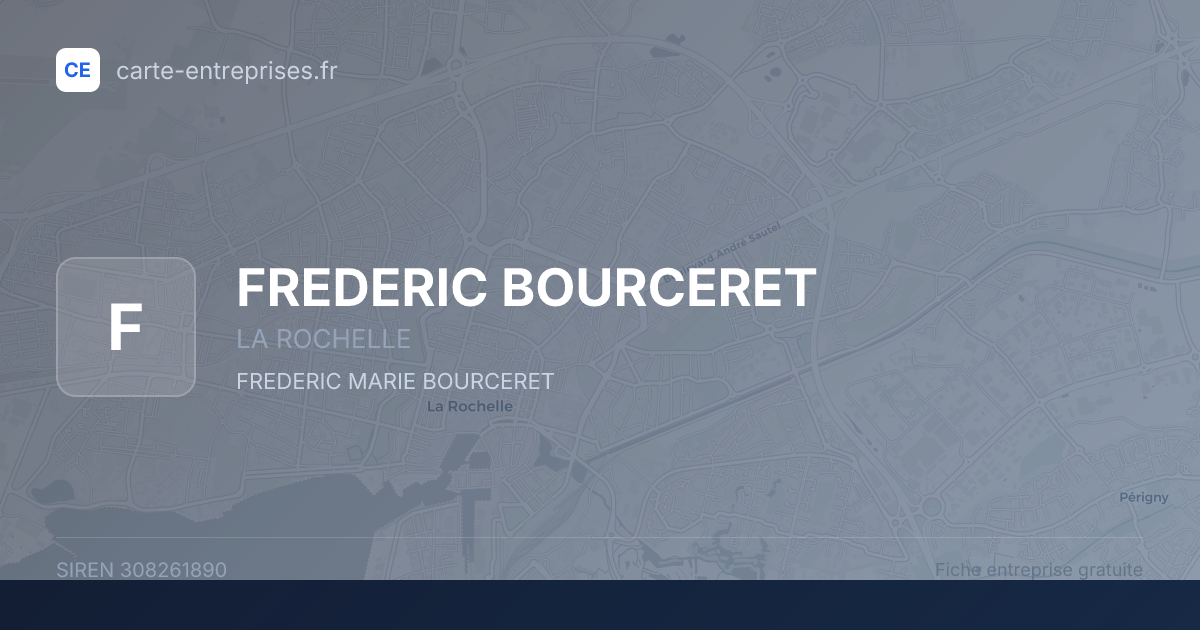 FREDERIC BOURCERET — 308261890 — fiche entreprise