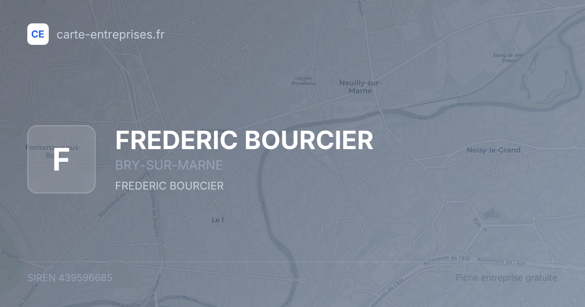 FREDERIC BOURCIER — 439596685 — fiche entreprise