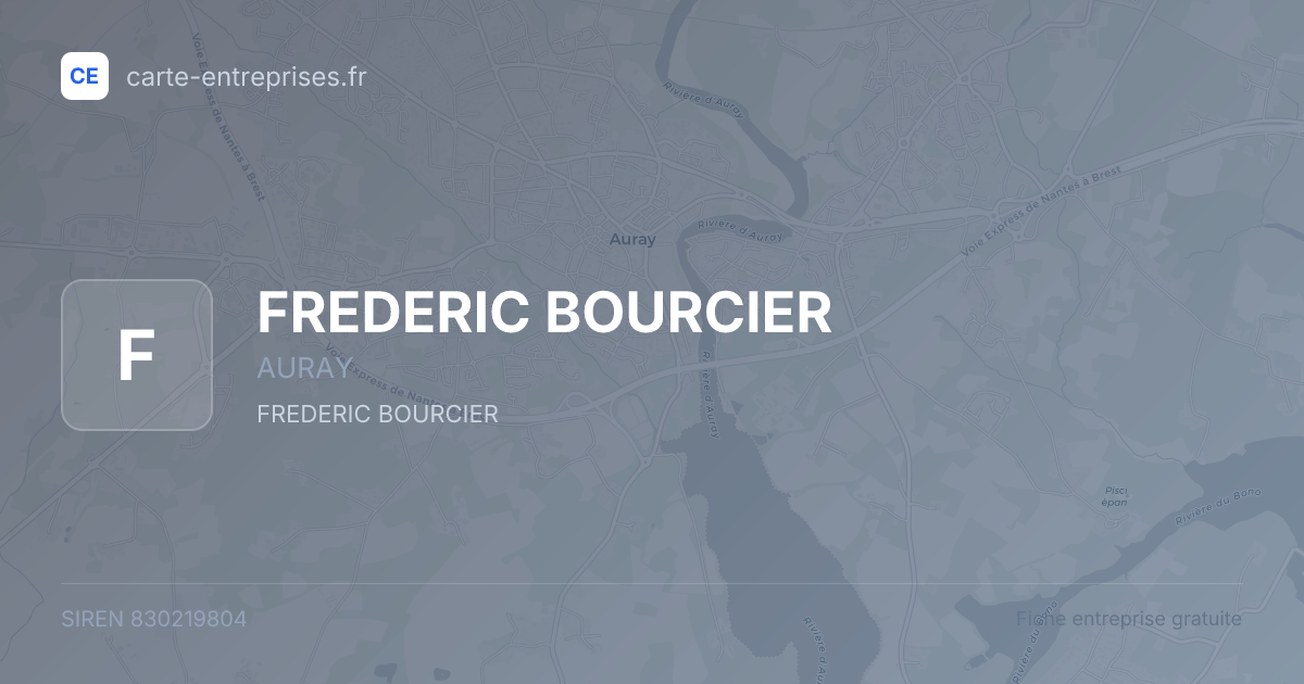 FREDERIC BOURCIER — 830219804 — fiche entreprise