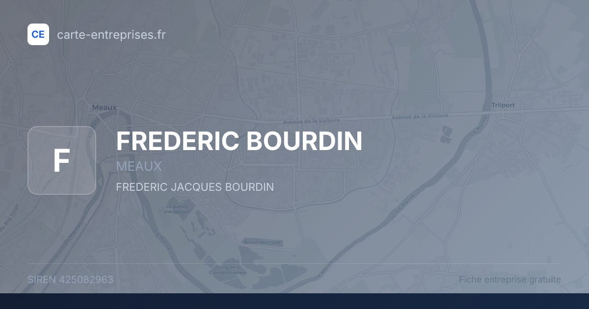 FREDERIC BOURDIN — 425082963 — fiche entreprise