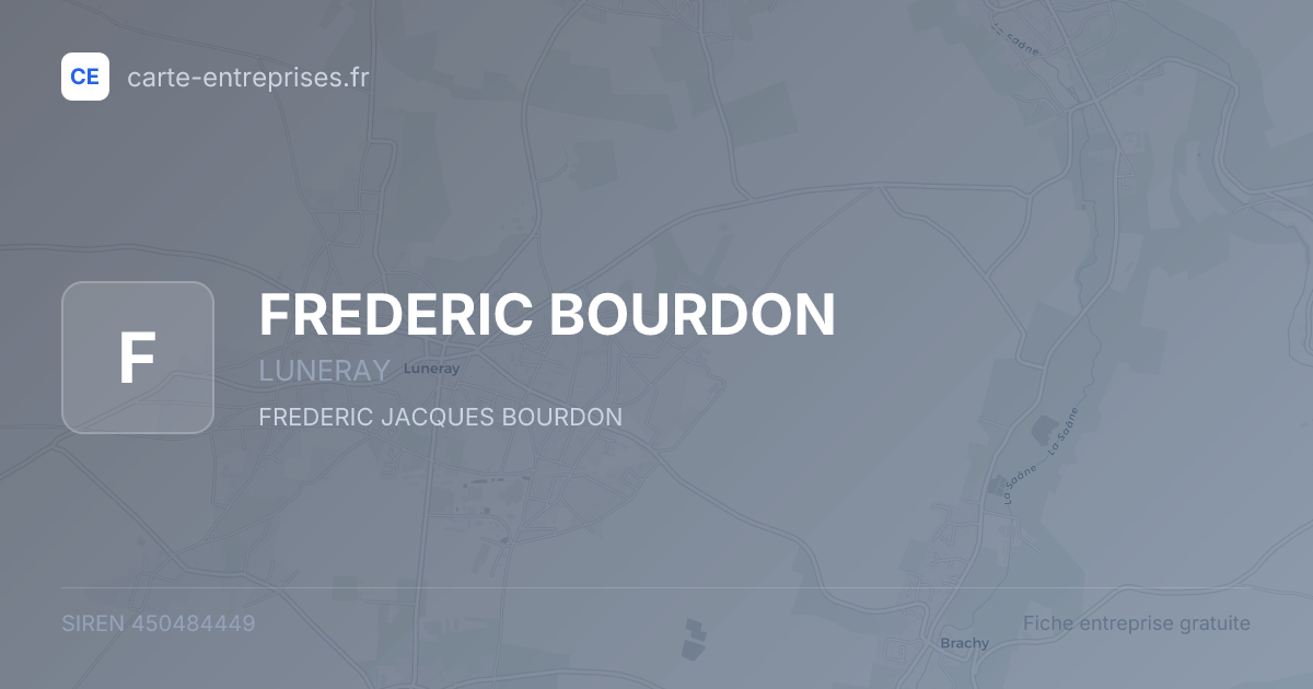 FREDERIC BOURDON — 450484449 — fiche entreprise