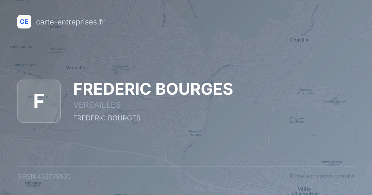 FREDERIC BOURGES — 433779535 — fiche entreprise